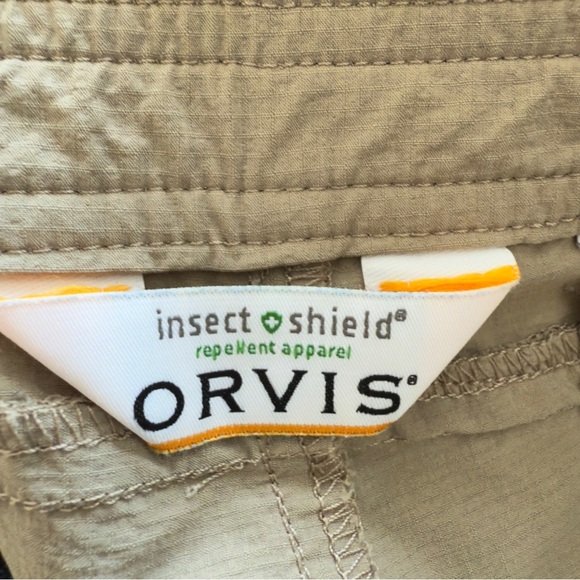Orvis Insectshield Repellent Apparel Outsmart Wander Khaki Tan Pants Size 14 - Picture 5 of 8